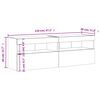 vidaXL Muebles de TV de pared con luces LED 2 uds negro 60x30x40 cm