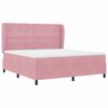 vidaXL Cama tipo Box Spring con colch&oacute;n Rosa 200 x 180 cm Poli&eacute;ster