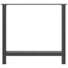 vidaXL Patas para mesa de comedor antracita (2 unidades, 70 x 72-73 cm, acero)