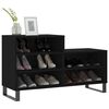 vidaXL Mueble zapatero madera contrachapada negro 102x36x60 cm