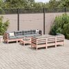 vidaXL Set de sofás jardín 8 pzas con cojines madera de abeto Douglas
