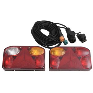 vidaXL Luces de remolque 2 uds bombilla cl&aacute;sica rojo 12 V