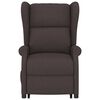 vidaXL Sill&oacute;n elevable tela marr&oacute;n oscuro