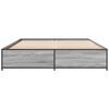 vidaXL Estructura cama madera ingenier&iacute;a metal gris Sonoma 120x200 cm