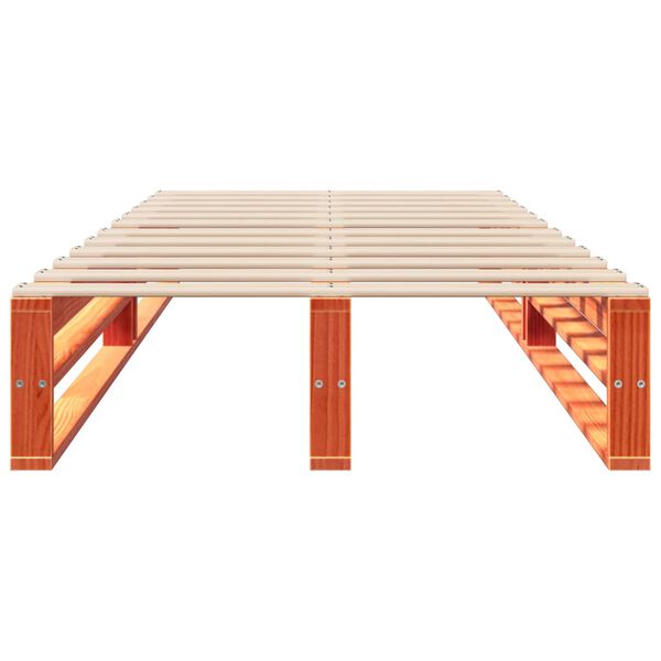 vidaXL Estructura de cama sin colch&oacute;n madera de pino marr&oacute;n 90x200 cm
