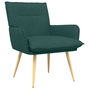 vidaXL Sill&oacute;n Verde oscuro Tela