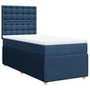 vidaXL Cama box spring con colch&oacute;n tela azul 100x200 cm