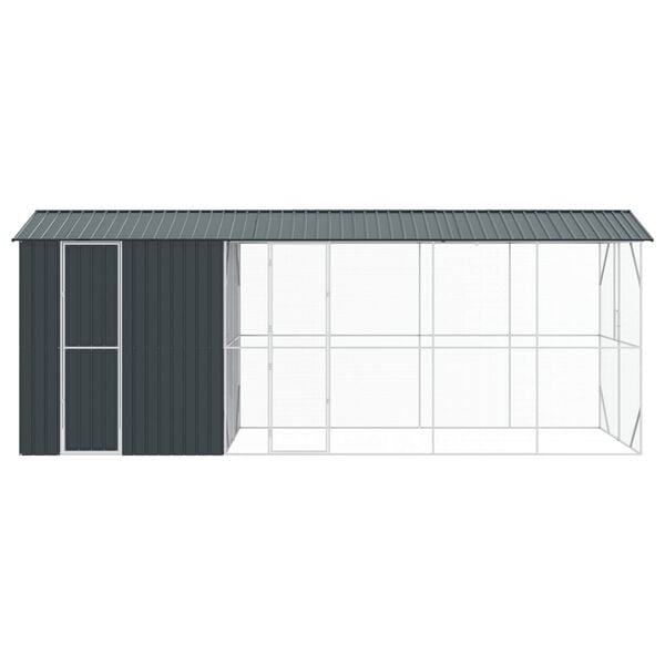 vidaXL Jaula para Aves Antracita 645 x 208 x 247 cm Acero Galvanizado