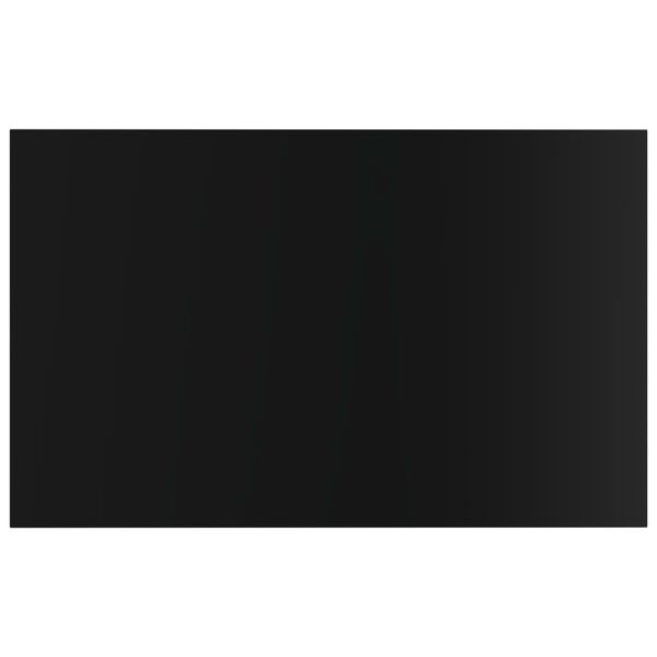 vidaXL Estante estanter&iacute;a 4 uds contrachapada negro brillo 80x50x1,5cm
