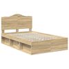 vidaXL Estructura de cama Sonoma 120 x 190 cm Madera de pino macizo