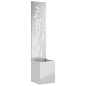 vidaXL Pantalla de Privacidad para Jard&iacute;n Floral Plateado 32 x 150 cm