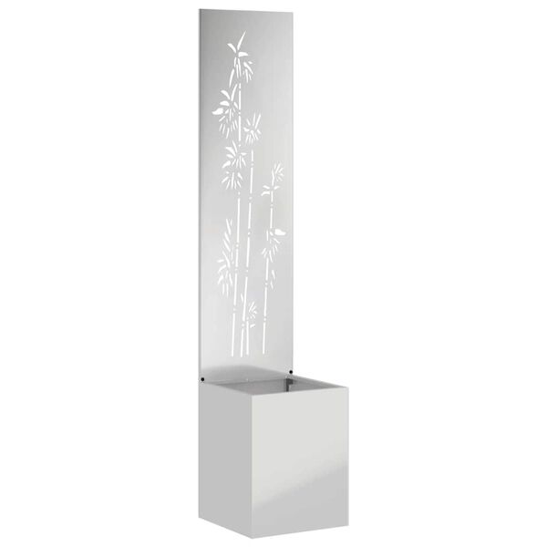 vidaXL Pantalla de Privacidad para Jard&iacute;n Floral Plateado 32 x 150 cm