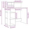 vidaXL Escritorio con estante 90 x 48 x 101,5 cm Madera de ingenier&iacute;a