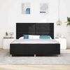 vidaXL Estructura de cama con cabecera Negro 180 x 200 cm tela