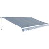 vidaXL Toldo plegable de operaci&oacute;n manual 500 cm azul y blanco