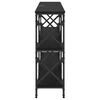 vidaXL Mesa Consola Roble Negro 156 x 28 x 80,5 cm