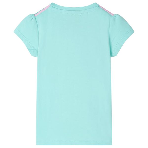 Camiseta infantil verde menta claro 92