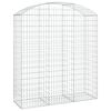 vidaXL Cesta gaviones forma arco hierro galvanizado 150x50x160/180 cm