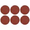 vidaXL Piedra decorativa 6 pcs Rojo &Oslash; 45 x 1,8 cm Goma