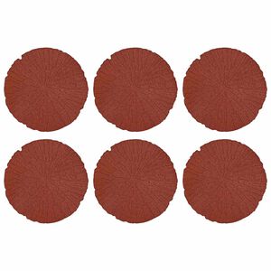 vidaXL Piedra decorativa 6 pcs Rojo &Oslash; 45 x 1,8 cm Goma