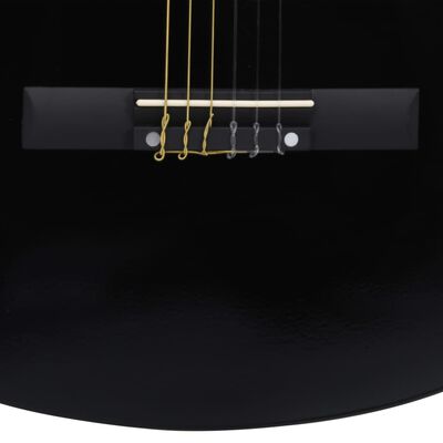 vidaXL Set guitarra occidental 12 pzas con ecualizador 6 cuerdas negro