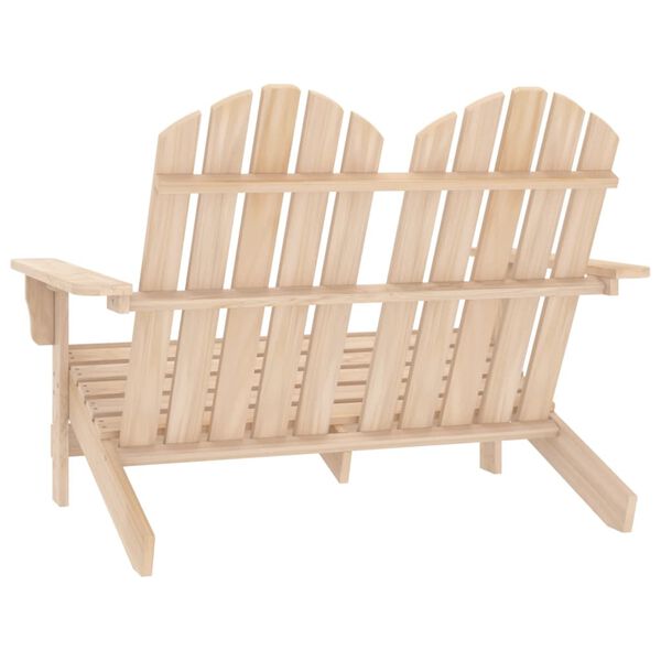 vidaXL Silla Adirondack de jard&iacute;n 2 plazas madera maciza de abeto