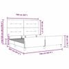 vidaXL Estructura de cama con cabecera Azul 160 x 200 cm tela