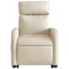 vidaXL Sillón eléctrico reclinable elevable de tela color crema