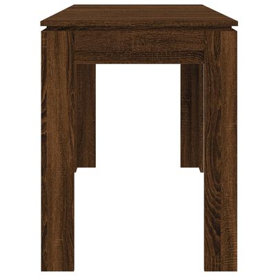 vidaXL Mesa de comedor madera de ingeniería marrón roble 120x60x76 cm