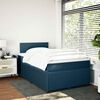 vidaXL Cama box spring con colch&oacute;n terciopelo azul 120x200 cm