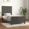 vidaXL Estructura de cama sin colch&oacute;n terciopelo gris oscuro 90x200 cm