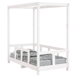 vidaXL Estructura de cama para ni&ntilde;os madera de pino blanco 70x140 cm