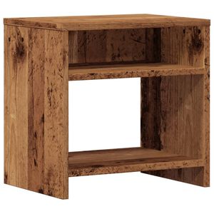 vidaXL Mesita de noche madera de ingenier&iacute;a envejecida 40x30x40 cm