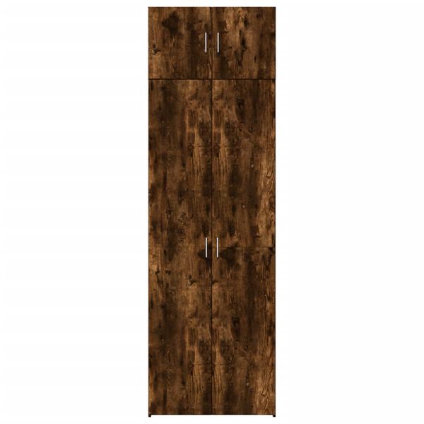 vidaXL Armario de madera de ingeniería roble ahumado 70x42,5x225 cm