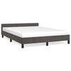 vidaXL Estructura de cama sin colch&oacute;n terciopelo gris oscuro 140x190cm