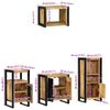 vidaXL Juego de muebles de ba&ntilde;o con caj&oacute;n 4 pcs Madera de mango maciza