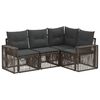 vidaXL Conjunto de sof&aacute;s de jard&iacute;n 4 uds. Gris y Gris Oscuro
