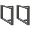 vidaXL Patas para mesa de centro en forma de T (2 unidades), antracita, 60 x 25 x (42-43) cm, acero