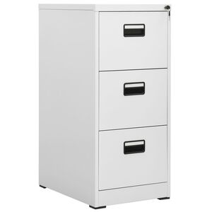 vidaXL Armario archivador de acero gris claro 46x62x102,5 cm