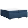 vidaXL Cama box spring con colch&oacute;n tela azul 200x200 cm