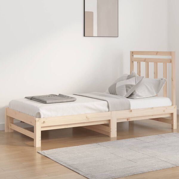 vidaXL Sof&aacute; cama extra&iacute;ble sin colch&oacute;n 2x(90x190) cm