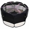 vidaXL Parque de perros plegable y bolsa transporte negro 110x110x58cm