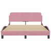 vidaXL Estructura de cama con cabecero Dover terciopelo rosa 120x200 cm