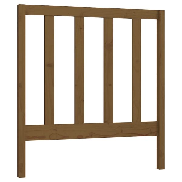vidaXL Cabecero de cama madera maciza de pino marr&oacute;n miel 106x4x100 cm