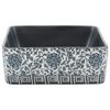 vidaXL Lavabo de encimera rectangular cer&aacute;mica negro azul 46x35,5x13cm