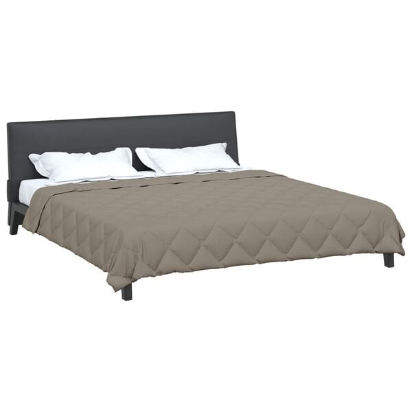 vidaXL Edred&oacute;n de Verano Gris Claro 240 x 200 cm Microfibra