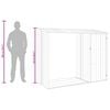 vidaXL Cobertizo jard&iacute;n le&ntilde;a antracita acero galvanizado 245x98x159cm