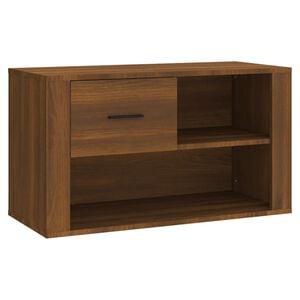 vidaXL Zapatero contrachapada color marr&oacute;n roble 80x35x45 cm