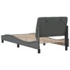 vidaXL Estructura de cama sin colch&oacute;n tela gris oscuro 80x200 cm