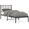 vidaXL Estructura cama sin colch&oacute;n con cabecero metal negro 75x190 cm